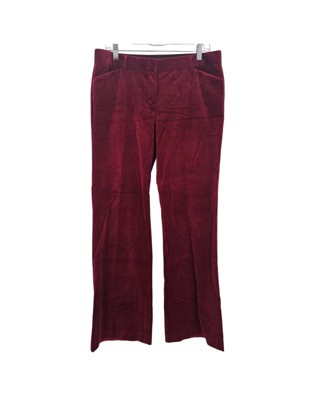 Express red velvet highrise trouser. New, with tags.